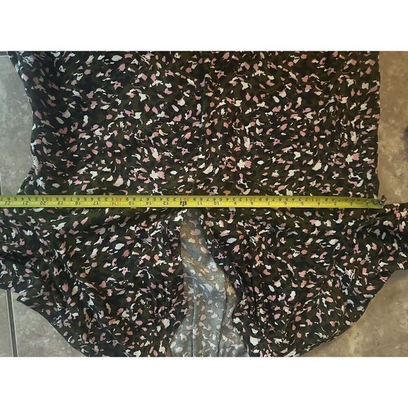 Zadig & Voltaire S Printed Lightweight V Neck Tunic Blouse Button Accent - Picture 7 of 7